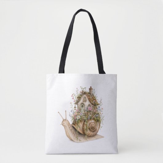 Whimsicaler Schneckenhaus Cottagecore Tasche (Vorderseite)