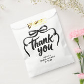 Whimsicaler schwarzer Schleifen-Handschrift Braut- Geschenktütchen (Versiegelt)