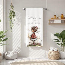 Whimsicaler Spruch und Mädchen