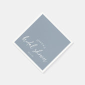Whimsicaler staubblauer minimalistischer Brautabsc Serviette (Ecke)