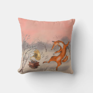 Whimsicaler Tanzfuchs - Naturinspirierter Wohnraum Kissen