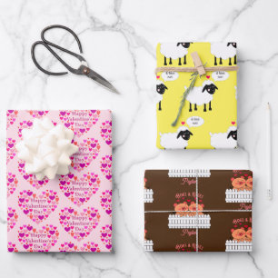 Whimsicaler Valentinstag  Geschenkpapier Set