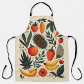 Whimsicaler Vintage-Garten-Harvest-Blumenstrauß Schürze (Vorderseite)