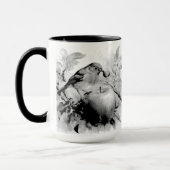 Whimsicaler Vogel & Apfelgenuss Tasse (Links)