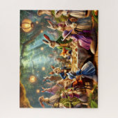 Whimsicaler Wald-Teeplausch mit Waldtieren Puzzle (Vertikal)