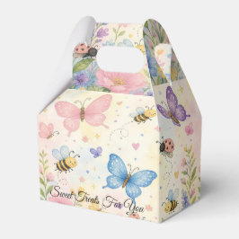 Whimsicaler Wasserfarben-Gartenwanzen-Blumen-Gebur Geschenkschachtel