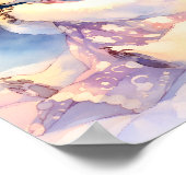Whimsicaler Wasserfarben-Nursery-Poster mit Eisbär Poster (Ecke)