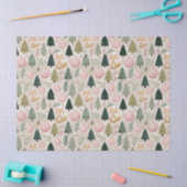 Whimsicaler Weihnachtsbaum mit Winterfuchs-Pastell Seidenpapier (Basteln)