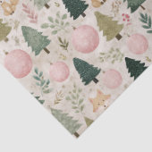 Whimsicaler Weihnachtsbaum mit Winterfuchs-Pastell Seidenpapier (Detail)