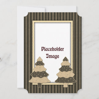 Whimsicaler Weihnachtsbaum und goldene Sterne Feiertagskarte