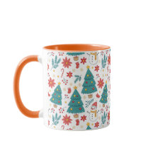 Whimsicaler Weihnachtsbaum und Schneemann-Feiertag