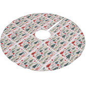 Whimsicaler Weihnachtsbaumwald Polyester Weihnachtsbaumdecke (Schrägansicht)