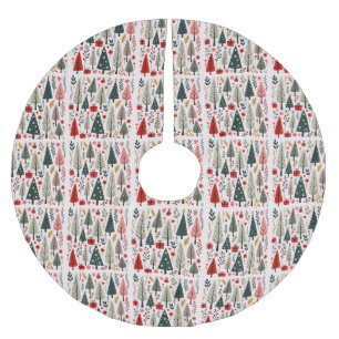 Whimsicaler Weihnachtsbaumwald Polyester Weihnachtsbaumdecke