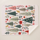 Whimsicaler Weihnachtsbaumwald Sherpadecke (Vorderseite (Horizontal))