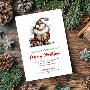 Whimsicaler Weihnachtsmann Lustige Minimalistische Feiertagskarte