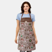 Whimsicaler Weihnachtsmonogramm-Gebäck-Backen Schürze (Getragen)