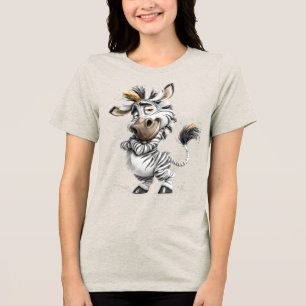 whimsicaler Zebra Tri-Blend Shirt