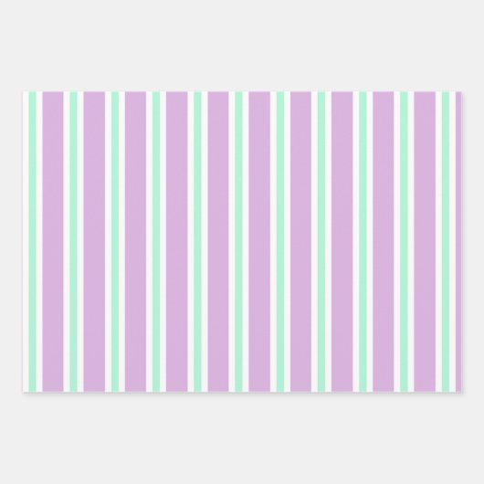 Whimsicalful Stripes - Candy Christmas Thema Geschenkpapier Set (Vorderseite 3)