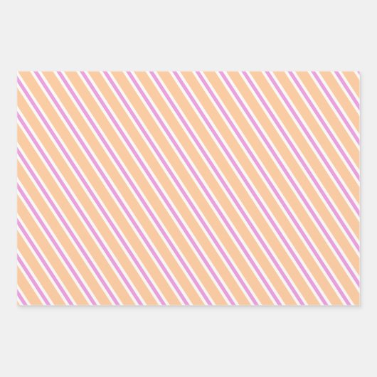 Whimsicalful Stripes - Candy Christmas Thema Geschenkpapier Set (Vorderseite)