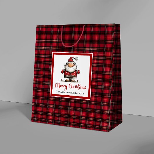 Whimsicalische Weihnachtsgeschenke mit lustigem Sa Große Geschenktüte