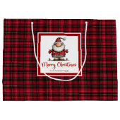Whimsicalische Weihnachtsgeschenke mit lustigem Sa Große Geschenktüte (Rückseite)