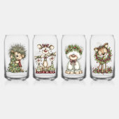 Whimsicalische Weihnachtswaldtiere Dosenglas (Hinten)