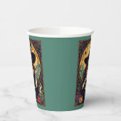 Whimsically Enchanting Witch With Spiders Pappbecher (Links)