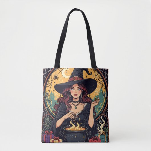 Whimsically Enchanting Witch With Spiders Tasche (Vorderseite)