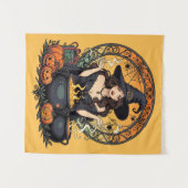 Whimsically Enchanting Witch With Spiders Wandteppich (Vorderseite (Horizontal))