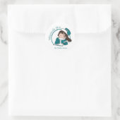 Whimsically Writ Logo-Aufkleber Runder Aufkleber (Tasche)