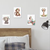 Whimsicine Feminine Blush Safari Kinderzimmer Bilderwand Sets (Schlafzimmer)