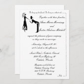 Whimsicle Couple SILHOUETTE Hochzeit Einladungen (Vorne/Hinten)