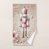 Whimsig eleganter rosa und goldener Pastell-Nusskn Badhandtuch Set (Handtuch)