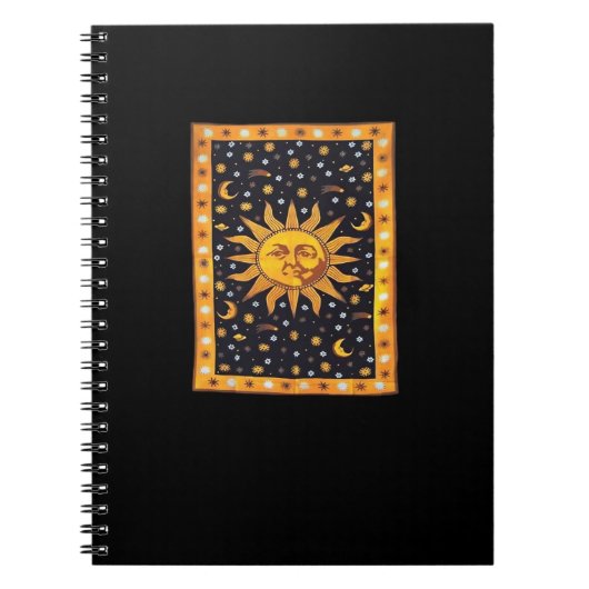 Whimsigoth 90er Sonne und Mond Notizblock (Vorderseite)