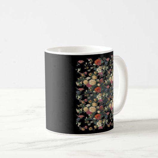 Whimsigoth Alte Viktorianische Blumenölgemälde Kaffeetasse (VorderseiteRechts)