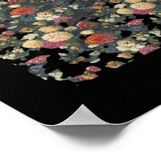 Whimsigoth Alte Viktorianische Blumenölgemälde Poster (Ecke)