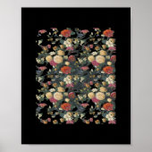 Whimsigoth Alte Viktorianische Blumenölgemälde Poster (Vorne)