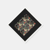 Whimsigoth Alte Viktorianische Blumenölgemälde Serviette (Ecke)