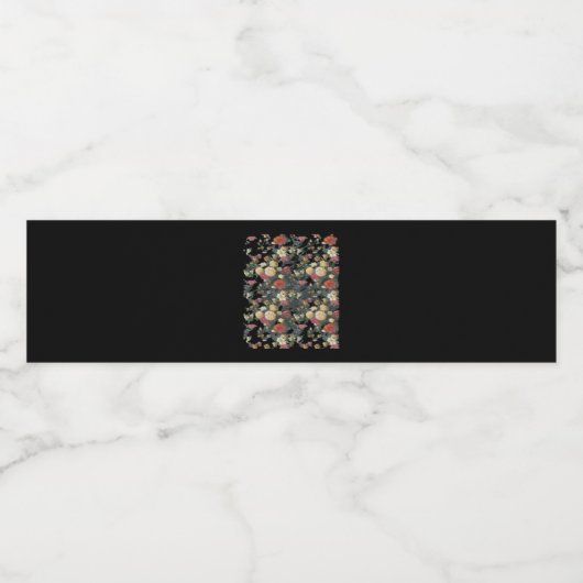 Whimsigoth Alte Viktorianische Blumenölgemälde Wasserflaschenetikett (Einzelnes Label)