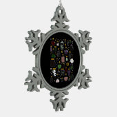 Whimsigoth Apothecary Classic Schneeflocken Zinn-Ornament (Links)