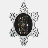 Whimsigoth Apothecary Classic Schneeflocken Zinn-Ornament (Rechts)