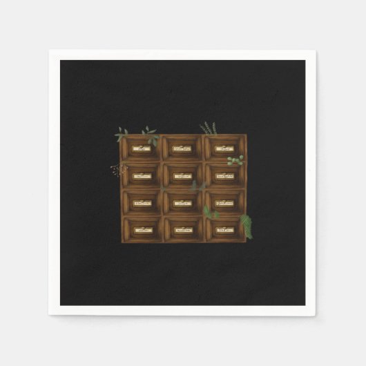 Whimsigoth Apothecary Drawers Serviette (Vorderseite)