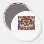 Whimsigoth Butterfly Florals - Lila, Lavender An Magnet (Vorderseite/Rückseite)