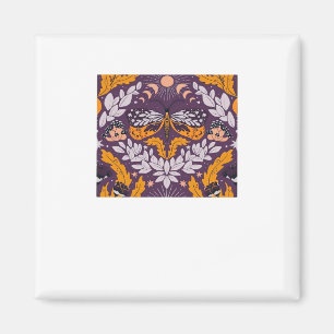 Whimsigoth Butterfly Florals - Lila, Lavender An Magnet