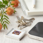 Whimsigoth Butterfly Florals - Lila, Lavender An Schlüsselanhänger (Seite)