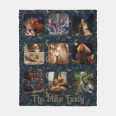 Whimsigoth Celestial | 9 Photo Family Collage Fleecedecke (Vorderseite)