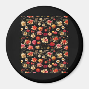 Whimsigoth Chintz Vintages Ölgemälde Magnet