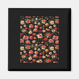 Whimsigoth Chintz Vintages Ölgemälde Magnet