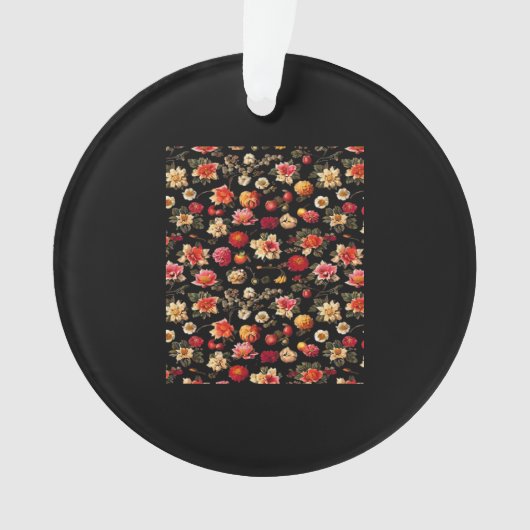 Whimsigoth Chintz Vintages Ölgemälde Ornament (Vorderseite)