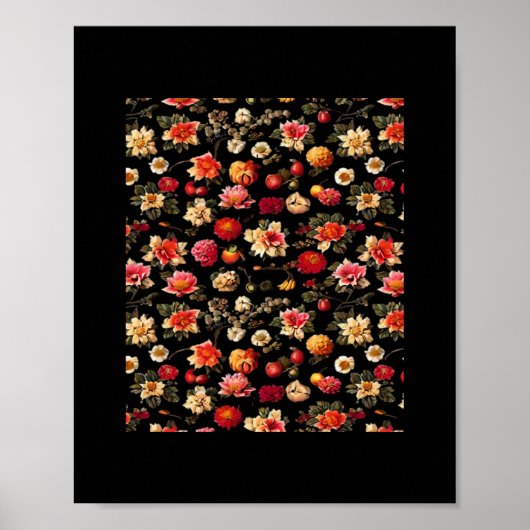 Whimsigoth Chintz Vintages Ölgemälde Poster (Vorne)